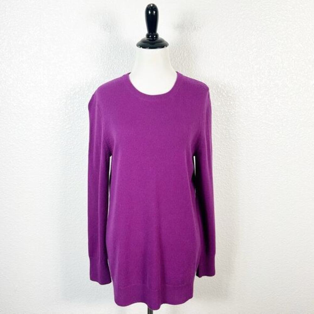 Equipment Cashmere Rei Crew Neck Tunic Sweater Womens Size XS Purple Luxury